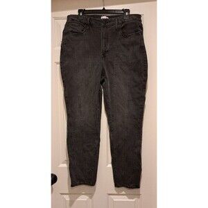 Good American Good Classic Seamed/ Paneled Gray Black Jeans Size 16